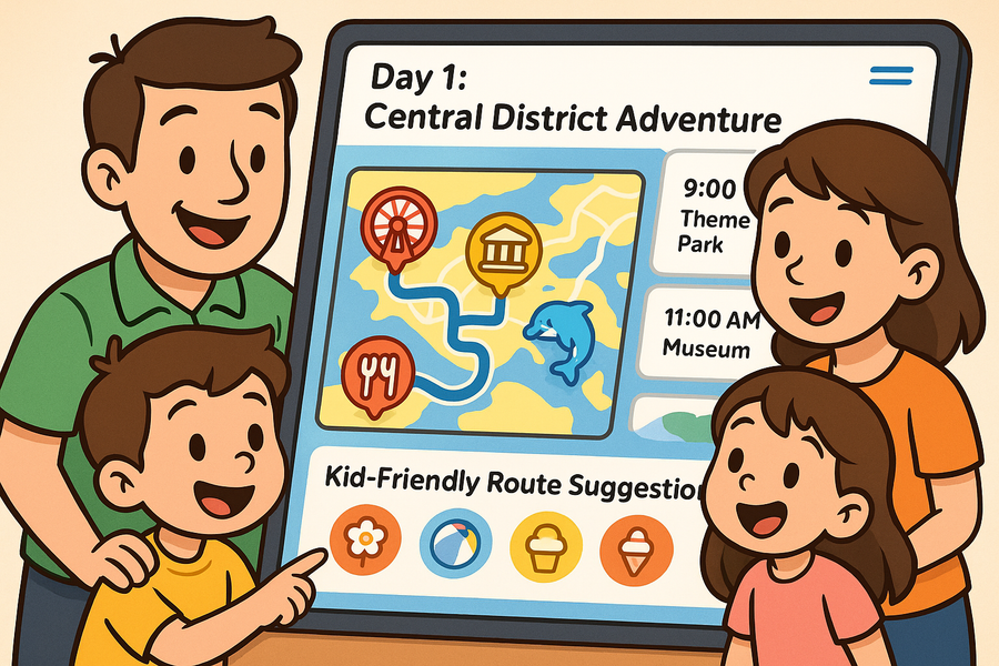Family Travel Planning Interface